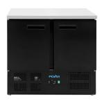Polar PG022 G-Series Double Door Counter Fridge Black 240Ltr
