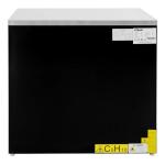 Polar PG022 G-Series Double Door Counter Fridge Black 240Ltr