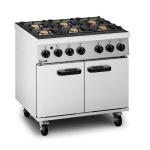 Lincat Phoenix PHGR01 Gas Freestanding 6 Burner Oven with Castors