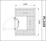 Foster Proline Standard Remote Cold Room - (W) 2460mm x (D) 1800mm - PL2418DH