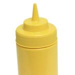 Thunder Group PLTHSB016YW Yellow Pack of 6 Wide Mouth Squeeze Bottles 475ml