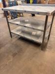 RET51161 - Cater-Fabs Stainless Steel Wall Tables 700mm Deep with 2 Undershelves