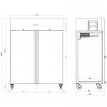 Tefcold RK1010 - Double Door Refrigerator - Stainless Steel