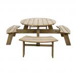 Rowlinson Round Wooden Picnic Table 6.5ft - CG097