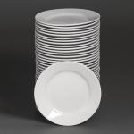 Athena Hotelware wide rimmed plates 203mm- bulk buy pack of 36 S607