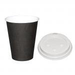 Special offer Fiesta Recyclable Black 340ml Hot Cups and White Lids (Pack of 1000) - SA436