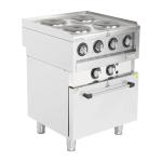 Buffalo SA808 600 Series 4 Plate Electric Convection Oven Range