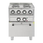 Buffalo SA808 600 Series 4 Plate Electric Convection Oven Range