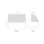 Blizzard SIGMA13C Fresh Meat Serve Over Counter 2 Door 1305mm Wide