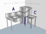 Cater-Fabs Passthrough Dishwasher Tabling Package