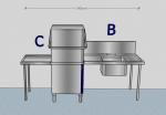 Cater-Wash Passthrough Dishwasher Tabling Package 2