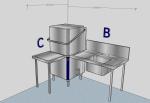 Cater-Fabs Passthrough Dishwasher Tabling Package 2
