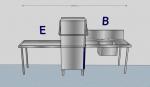 Cater-Wash Passthrough Dishwasher Tabling Package 6