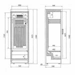 Tefcold FS1380B Commercial Upright Display Refrigerator - Right Hand Hinge