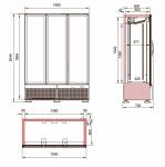 Tefcold FS1500H Triple door cooler