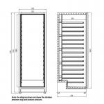 Tefcold TFW365-2 Frameless Commercial Upright Wine Cooler - Dual Temperature