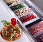True TPP-AT-67-HC Pizza Prep Counter Table 2 Door, 9x1/3GN Pans 
