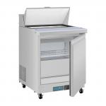 Polar UA009 U-Series Single Door Mega Top Prep Counter Fridge 154Ltr