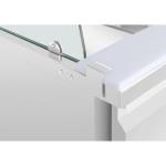 Polar UA017 U-Series GN Saladette Counter with Square Sneeze Guard 2 Door 