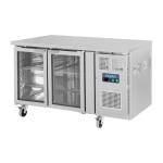 Polar UA023 U-Series 2 Door Counter Fridge with Glass Doors