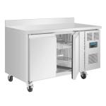 Polar UA064 U-Series Double Door Counter Fridge with Upstand 282Ltr