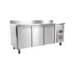 Polar UA065 U-Series Triple Door Counter Fridge with Upstand 417Ltr