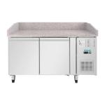 Polar UA081 U-Series Double Door Pizza Counter with Granite Top 428Ltr