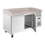 Polar UA081 U-Series Double Door Pizza Counter with Granite Top 428Ltr