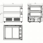 Tefcold UD2-2 Uni Drawer Commercial Dual Temperature Gastronorm Counter