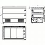 Tefcold UD2-3 Uni Drawer Commercial Dual Temperature Gastronorm Counter