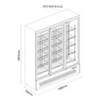 Prodis XPD1850-N-MK2 Heavy Duty Low Energy Triple Door Display Freezer