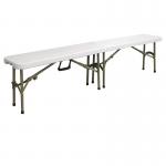 Bolero Y817  Centre Folding Bench White 6ft