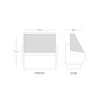 Blizzard Zeta100 Slim Serve Over Counter 1 Door 1055mm Wide