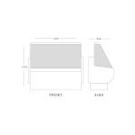 Blizzard Zeta130 Slim Serve Over Counter 2 Door 1305mm Wide