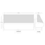 Blizzard Zeta250 Slim Serve Over Counter 4 Door 2525mm Wide